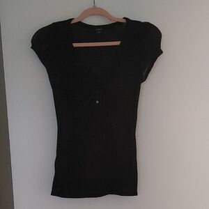 Guess Women's Black Short Sleeve Top